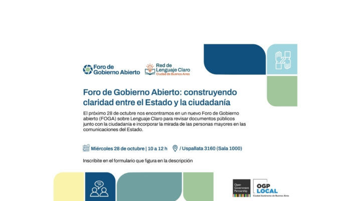 Invitación al próximo Foro de Gobierno Abierto (FOGA)