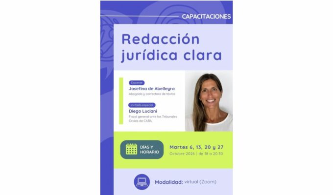 Ciclo de capacitaciones segundo semestre 2026 OLC UBA – Redacción jurídica clara